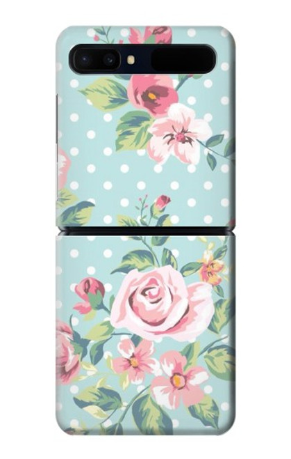 W3494 Vintage Rose Polka Dot Hard Case For Samsung Galaxy Z Flip 5G