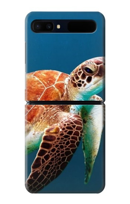 W3497 Green Sea Turtle Hard Case For Samsung Galaxy Z Flip 5G