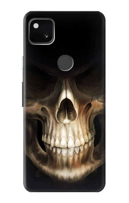 W1107 Skull Face Grim Reaper Hard Case and Leather Flip Case For Google Pixel 4a