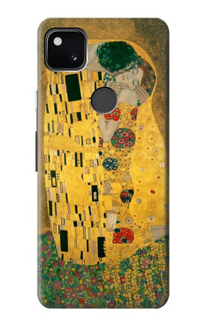 W2137 Gustav Klimt The Kiss Hard Case and Leather Flip Case For Google Pixel 4a