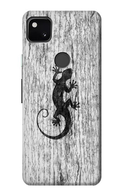 W2446 Gecko Wood Graphic Printed Hard Case and Leather Flip Case For Google Pixel 4a