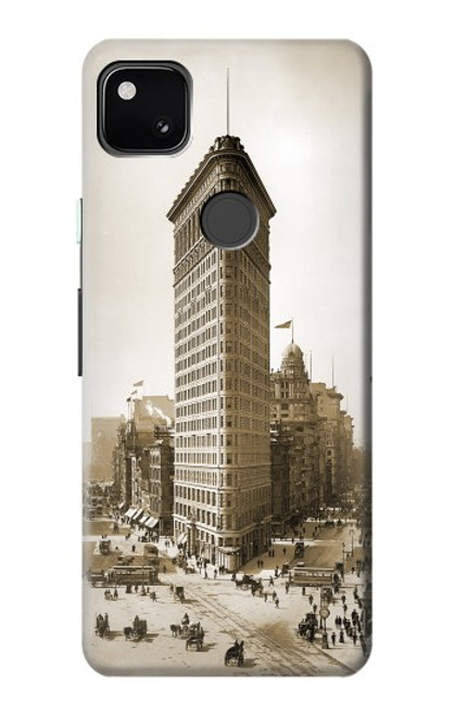 W3046 Old New York Flatiron Building Hard Case and Leather Flip Case For Google Pixel 4a