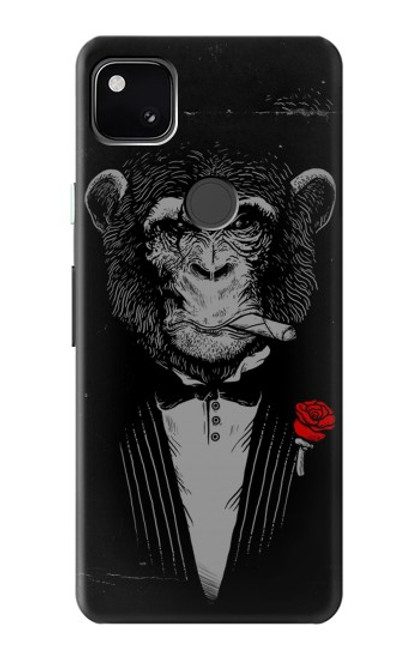 W3167 Funny Monkey God Father Hard Case and Leather Flip Case For Google Pixel 4a