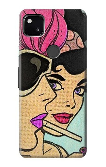 W3171 Girls Pop Art Hard Case and Leather Flip Case For Google Pixel 4a