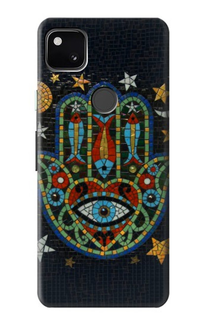 W3175 Hamsa Hand Mosaics Hard Case and Leather Flip Case For Google Pixel 4a