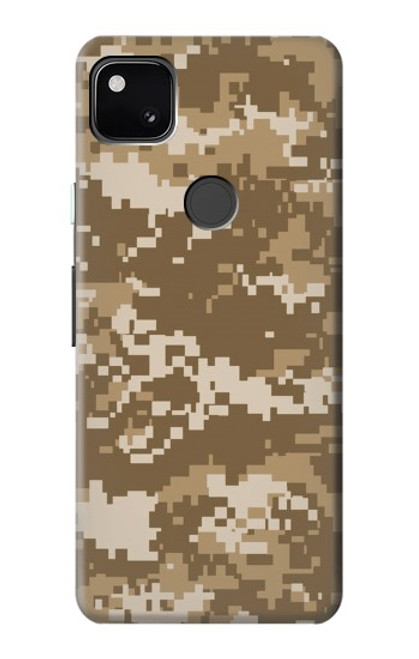 W3294 Army Desert Tan Coyote Camo Camouflage Hard Case and Leather Flip Case For Google Pixel 4a