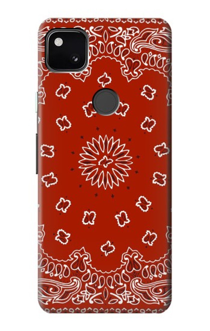 W3355 Bandana Red Pattern Hard Case and Leather Flip Case For Google Pixel 4a