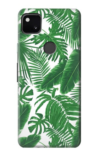 W3457 Paper Palm Monstera Hard Case and Leather Flip Case For Google Pixel 4a