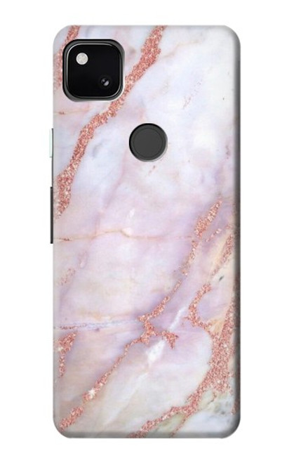 W3482 Soft Pink Marble Graphic Print Hard Case and Leather Flip Case For Google Pixel 4a