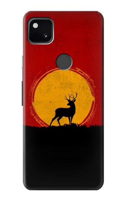 W3513 Deer Sunset Hard Case and Leather Flip Case For Google Pixel 4a