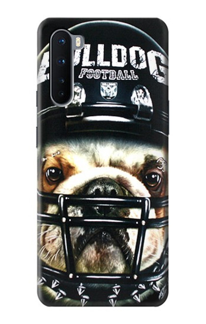 W0098 Bulldog American Football Hard Case and Leather Flip Case For OnePlus Nord