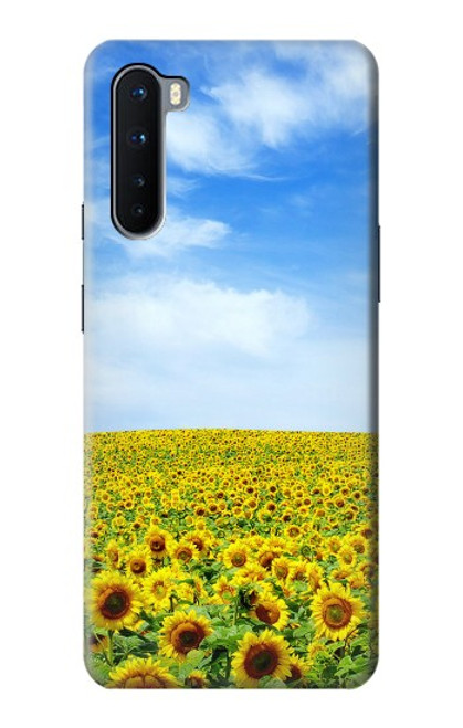 W0232 Sunflower Hard Case and Leather Flip Case For OnePlus Nord