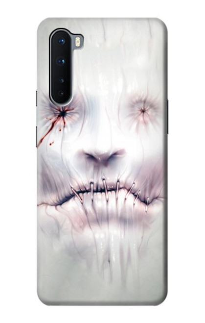 W0884 Horror Face Hard Case and Leather Flip Case For OnePlus Nord