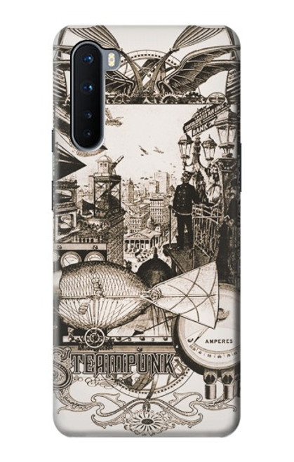 W1681 Steampunk Drawing Hard Case and Leather Flip Case For OnePlus Nord