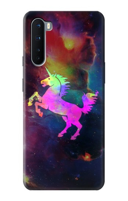 W2486 Rainbow Unicorn Nebula Space Hard Case and Leather Flip Case For OnePlus Nord