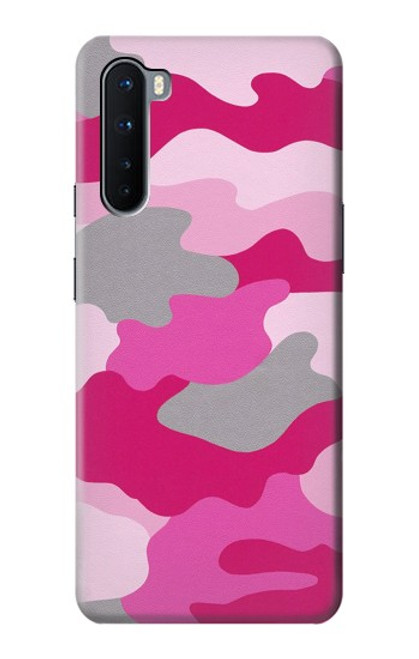 W2525 Pink Camo Camouflage Hard Case and Leather Flip Case For OnePlus Nord