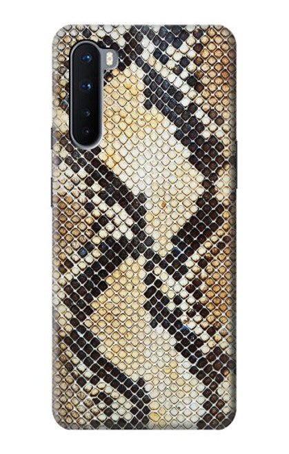 W2703 Snake Skin Texture Graphic Printed Hard Case and Leather Flip Case For OnePlus Nord