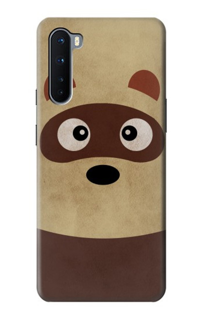 W2825 Cute Cartoon Raccoon Hard Case and Leather Flip Case For OnePlus Nord