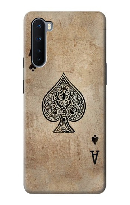 W2928 Vintage Spades Ace Card Hard Case and Leather Flip Case For OnePlus Nord