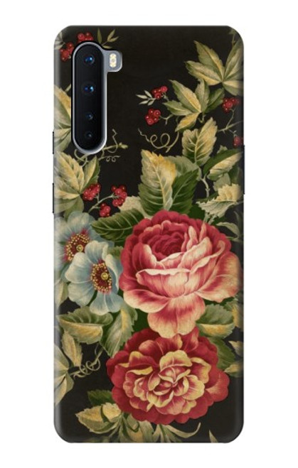 W3013 Vintage Antique Roses Hard Case and Leather Flip Case For OnePlus Nord