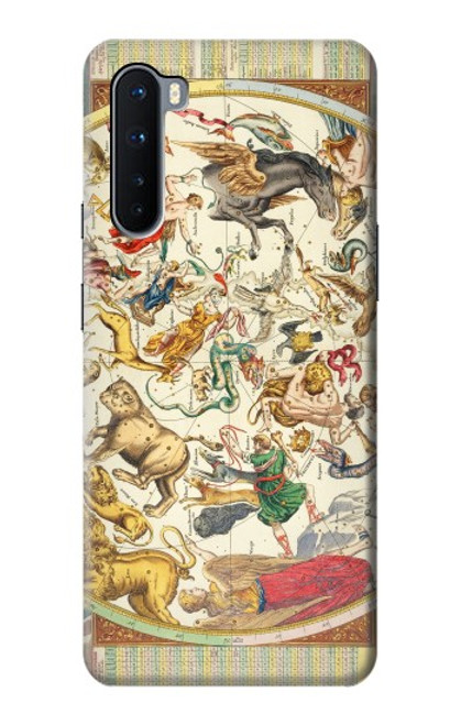 W3145 Antique Constellation Star Sky Map Hard Case and Leather Flip Case For OnePlus Nord