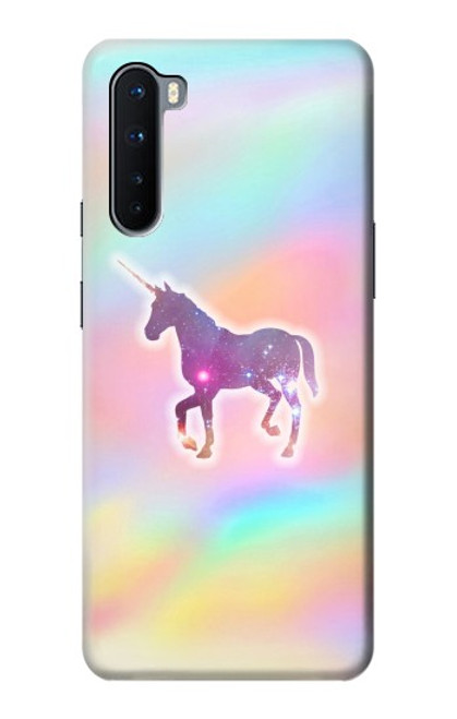 W3203 Rainbow Unicorn Hard Case and Leather Flip Case For OnePlus Nord