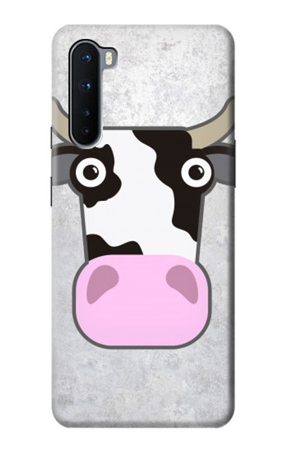 W3257 Cow Cartoon Hard Case and Leather Flip Case For OnePlus Nord