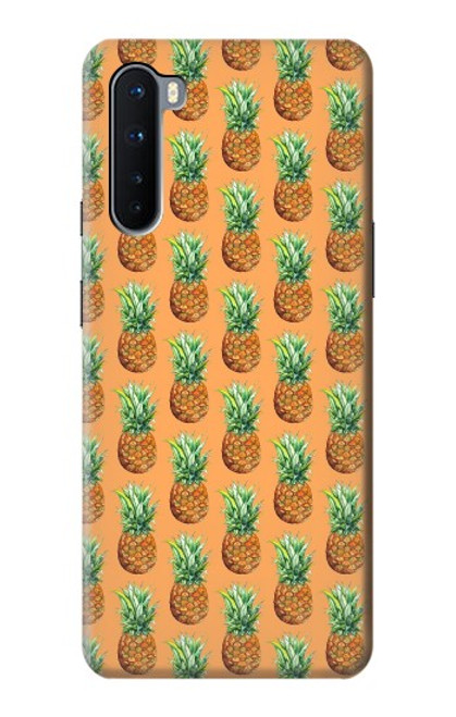 W3258 Pineapple Pattern Hard Case and Leather Flip Case For OnePlus Nord