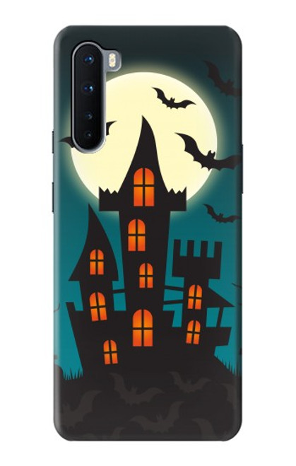 W3268 Halloween Festival Castle Hard Case and Leather Flip Case For OnePlus Nord