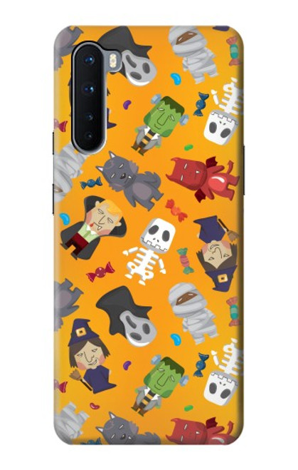 W3275 Cute Halloween Cartoon Pattern Hard Case and Leather Flip Case For OnePlus Nord