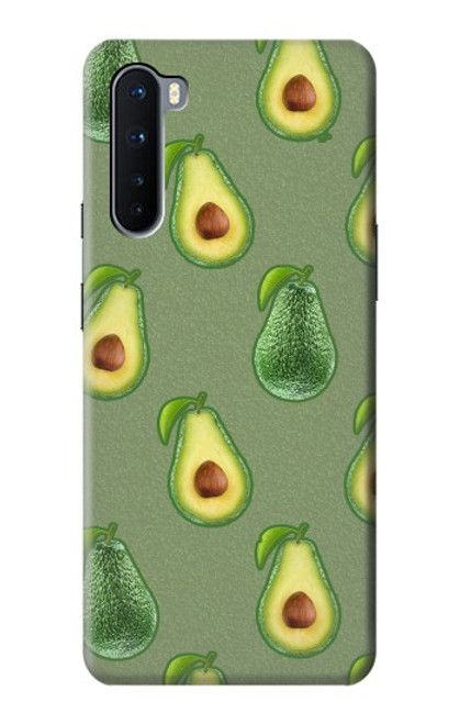 W3285 Avocado Fruit Pattern Hard Case and Leather Flip Case For OnePlus Nord