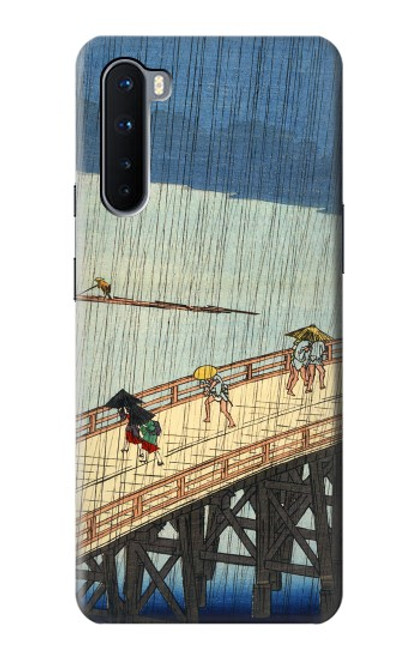 W3347 Utagawa Hiroshige Sudden shower Hard Case and Leather Flip Case For OnePlus Nord