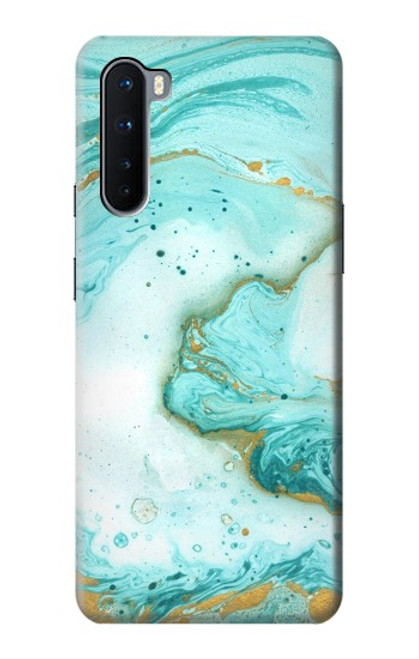W3399 Green Marble Graphic Print Hard Case and Leather Flip Case For OnePlus Nord