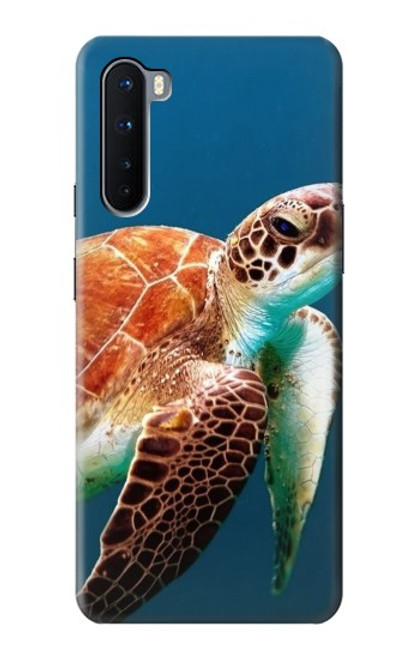 W3497 Green Sea Turtle Hard Case and Leather Flip Case For OnePlus Nord
