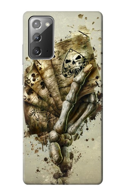 W0550 Skull Card Poker Hard Case and Leather Flip Case For Samsung Galaxy Note 20