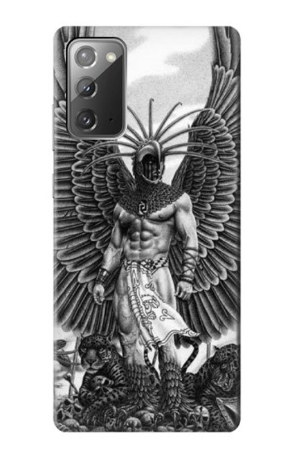 W1235 Aztec Warrior Hard Case and Leather Flip Case For Samsung Galaxy Note 20