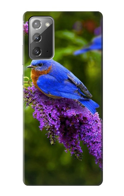 W1565 Bluebird of Happiness Blue Bird Hard Case and Leather Flip Case For Samsung Galaxy Note 20