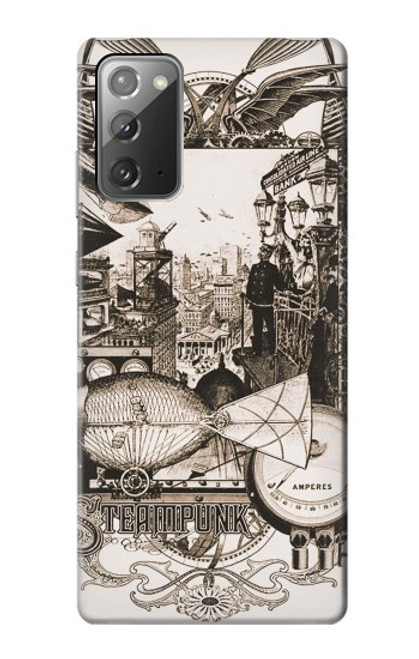 W1681 Steampunk Drawing Hard Case and Leather Flip Case For Samsung Galaxy Note 20