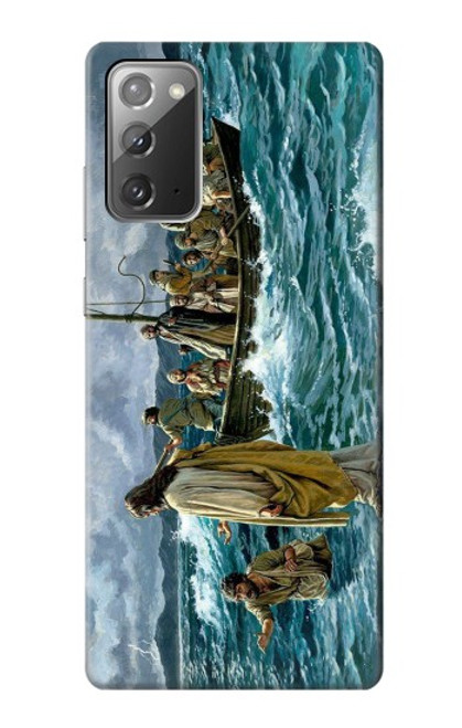 W1722 Jesus Walk on The Sea Hard Case and Leather Flip Case For Samsung Galaxy Note 20