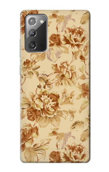 W2180 Flower Floral Vintage Pattern Hard Case and Leather Flip Case For Samsung Galaxy Note 20