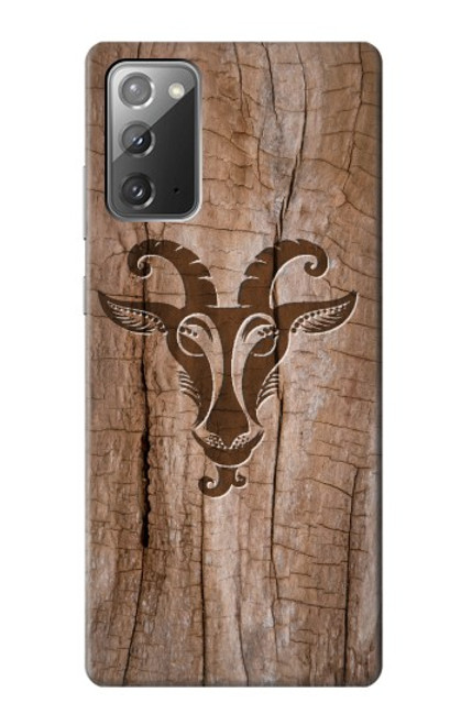 W2183 Goat Wood Graphic Printed Hard Case and Leather Flip Case For Samsung Galaxy Note 20