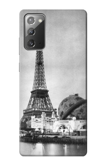 W2350 Old Paris Eiffel Tower Hard Case and Leather Flip Case For Samsung Galaxy Note 20