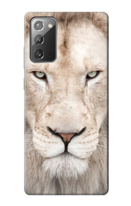 W2399 White Lion Face Hard Case and Leather Flip Case For Samsung Galaxy Note 20