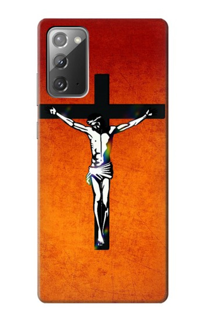 W2421 Jesus Christ On The Cross Hard Case and Leather Flip Case For Samsung Galaxy Note 20