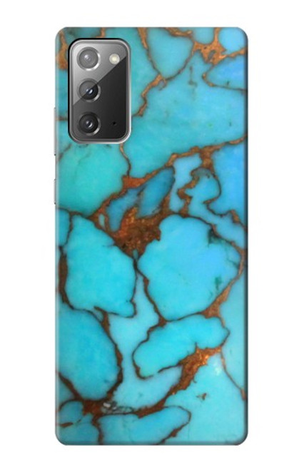 W2685 Aqua Turquoise Gemstone Graphic Printed Hard Case and Leather Flip Case For Samsung Galaxy Note 20