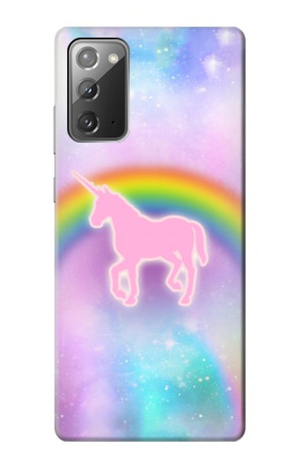 W3070 Rainbow Unicorn Pastel Sky Hard Case and Leather Flip Case For Samsung Galaxy Note 20