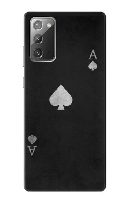 W3152 Black Ace of Spade Hard Case and Leather Flip Case For Samsung Galaxy Note 20