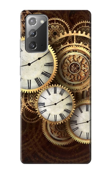 W3172 Gold Clock Live Hard Case and Leather Flip Case For Samsung Galaxy Note 20