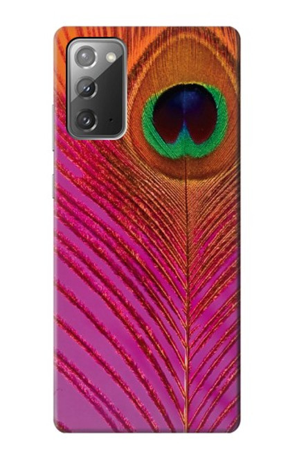 W3201 Pink Peacock Feather Hard Case and Leather Flip Case For Samsung Galaxy Note 20