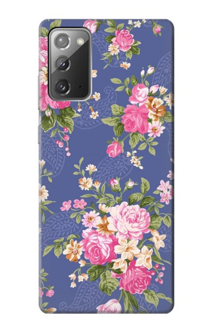 W3265 Vintage Flower Pattern Hard Case and Leather Flip Case For Samsung Galaxy Note 20